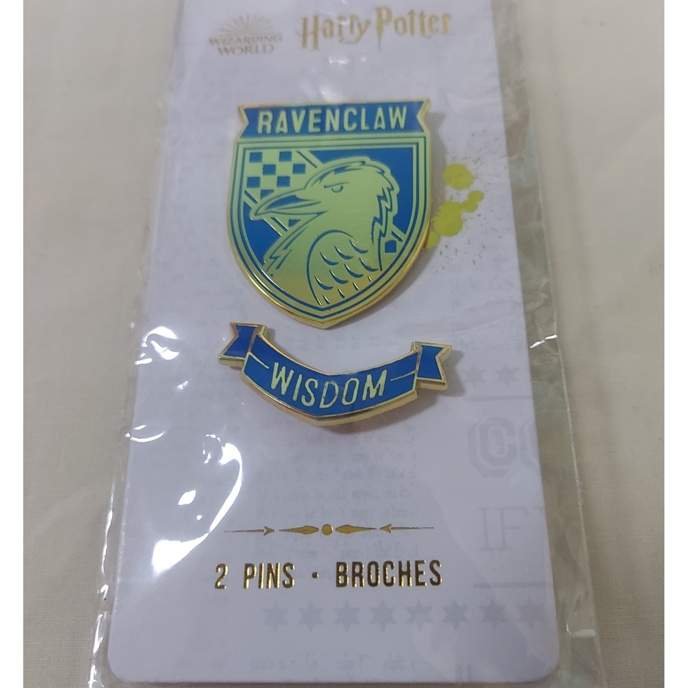 Hallmark Harry Potter Ravenclaw Wisdom House Crest Enamel‎ Pin Set New